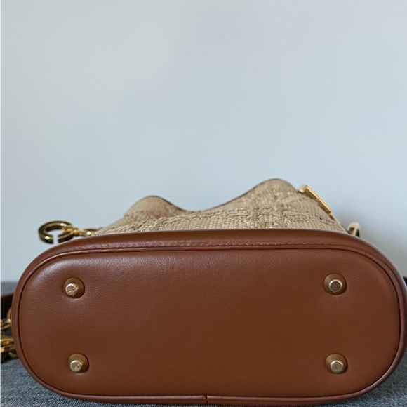 DIOR Raffia Calfskin Cannage Small C'est - Picture 5 of 10